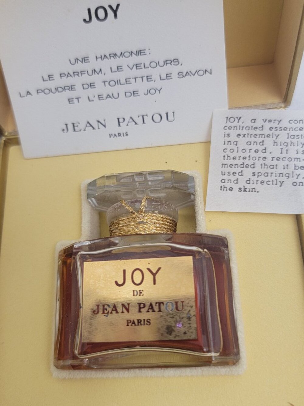 JEAN PATOU Joy Parum 1104 1/2 fl oz .5 fl oz Vintage Box - Picture 2 of 11